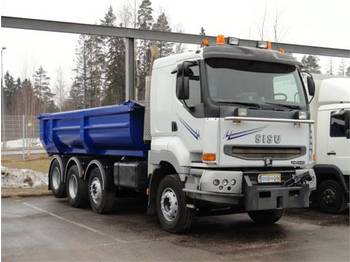 Sisu Sisu E11 8x2 + 3-aks letkukasettikärry - Kipper vrachtwagen