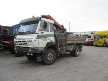 Steyr 19S32 4x4 Kipper + PK21000 Kran, Funkfernbedienung - Kipper vrachtwagen