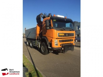 Kipper vrachtwagen Terberg FM1350 euro 5 6x6 kipper met Z-kraan