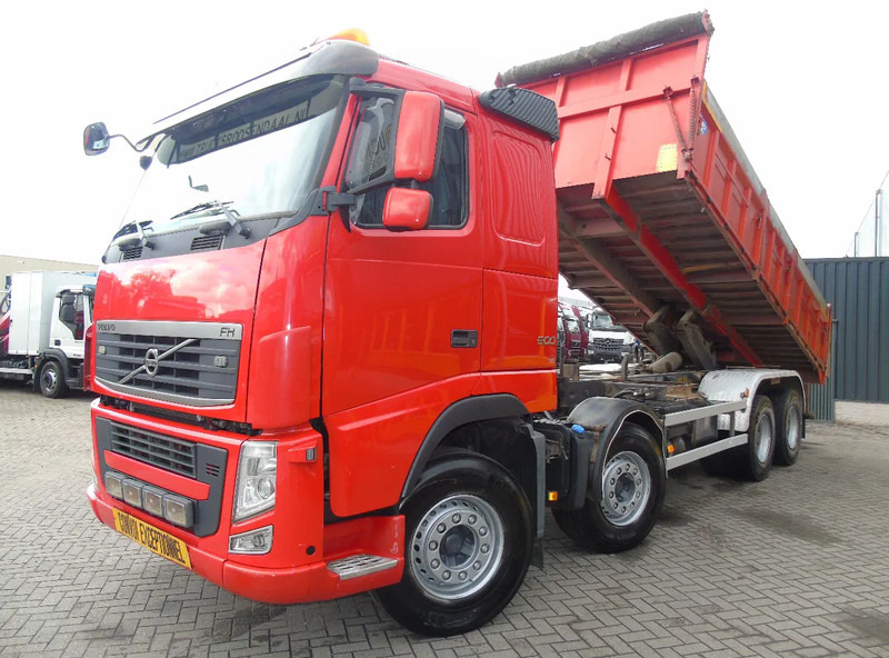 Kipper vrachtwagen Volvo FH 500 + 8X4 + SPRING + EURO 5 + RETARDER