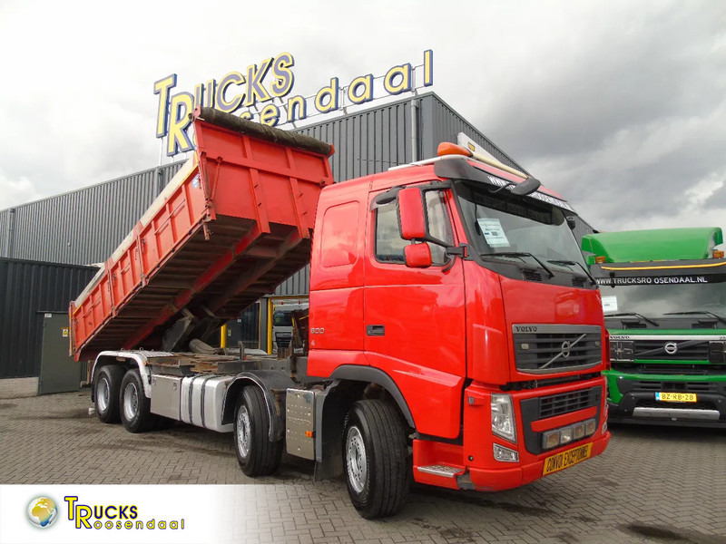 Kipper vrachtwagen Volvo FH 500 + 8X4 + SPRING + EURO 5 + RETARDER