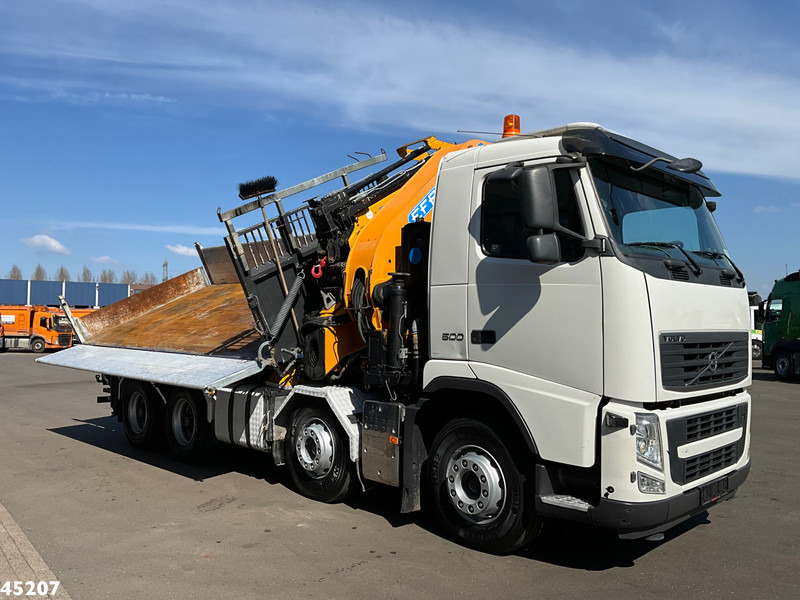 Kipper vrachtwagen Volvo FH 500 8x4 Effer 65 Tonmeter laadkraan + Fly-Jib