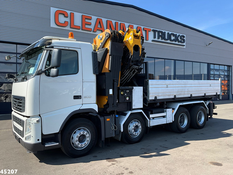 Kipper vrachtwagen Volvo FH 500 8x4 Effer 65 Tonmeter laadkraan + Fly-Jib