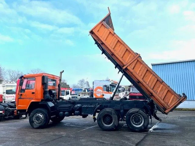 Kipper vrachtwagen Volvo FL 12.380 6x6 FULL STEEL SUSPENSION MEILLER KIPPER (EURO 2 / MANUAL GEARBOX / REDUCTION AXLES / FULL STEEL SUSPENSION)