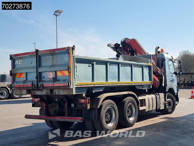 Kipper vrachtwagen Volvo FMX 420 6X4 Fassi F155A.2.22 Crane 9m3 Big-Axle Automatic Euro 5