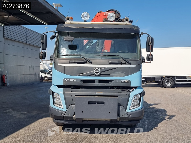 Kipper vrachtwagen Volvo FMX 420 6X4 Fassi F155A.2.22 Crane 9m3 Big-Axle Automatic Euro 5
