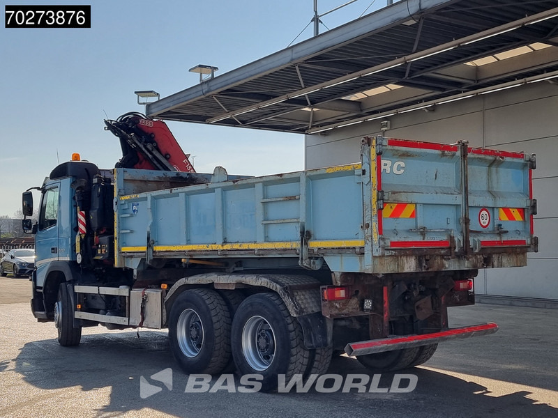 Kipper vrachtwagen Volvo FMX 420 6X4 Fassi F155A.2.22 Crane 9m3 Big-Axle Automatic Euro 5