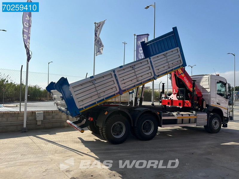 Kipper vrachtwagen Volvo FMX 430 6X4 Palfinger PK24.001 SLD5 Kran Crane 12m3 Big-Axle Euro 6