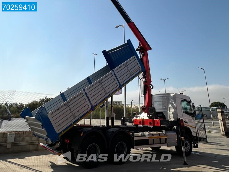 Kipper vrachtwagen Volvo FMX 430 6X4 Palfinger PK24.001 SLD5 Kran Crane 12m3 Big-Axle Euro 6