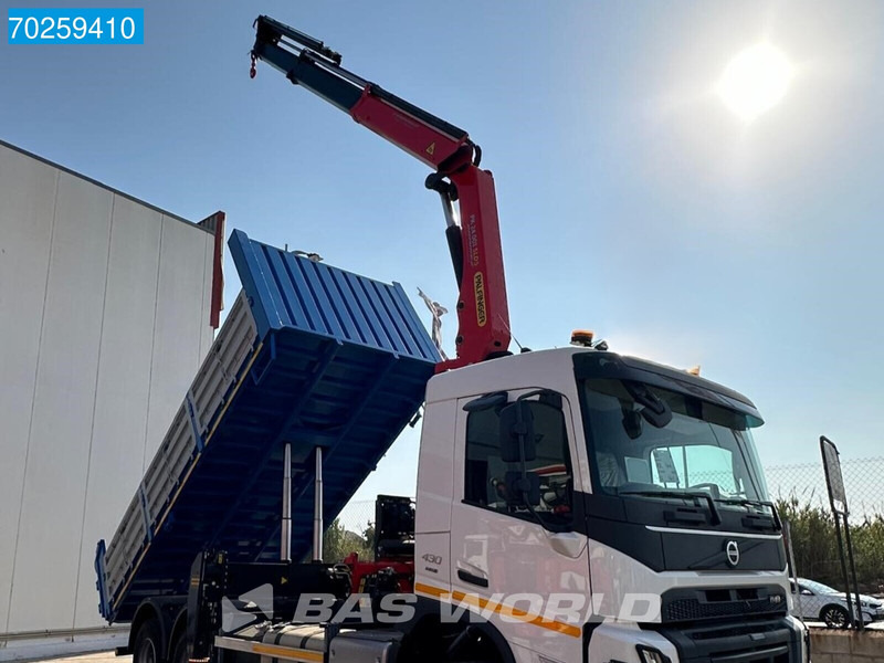 Kipper vrachtwagen Volvo FMX 430 6X4 Palfinger PK24.001 SLD5 Kran Crane 12m3 Big-Axle Euro 6