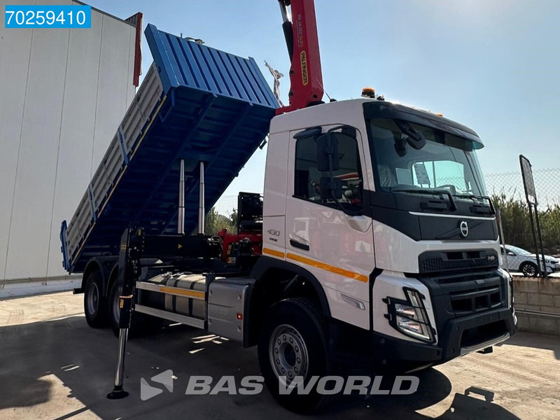 Kipper vrachtwagen Volvo FMX 430 6X4 Palfinger PK24.001 SLD5 Kran Crane 12m3 Big-Axle Euro 6