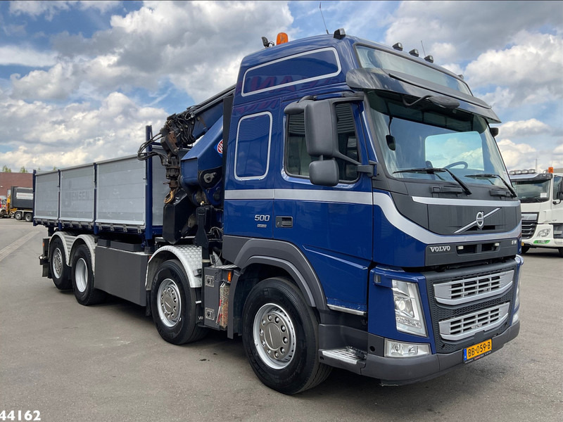Kipper vrachtwagen Volvo FM 500 Euro 6 HMF 50 Tonmeter laadkraan + Fly-Jib