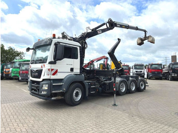 Kraanwagen  MAN TG-S 35.480 8x4 BL Abrollkipper mit Kran Penz-15