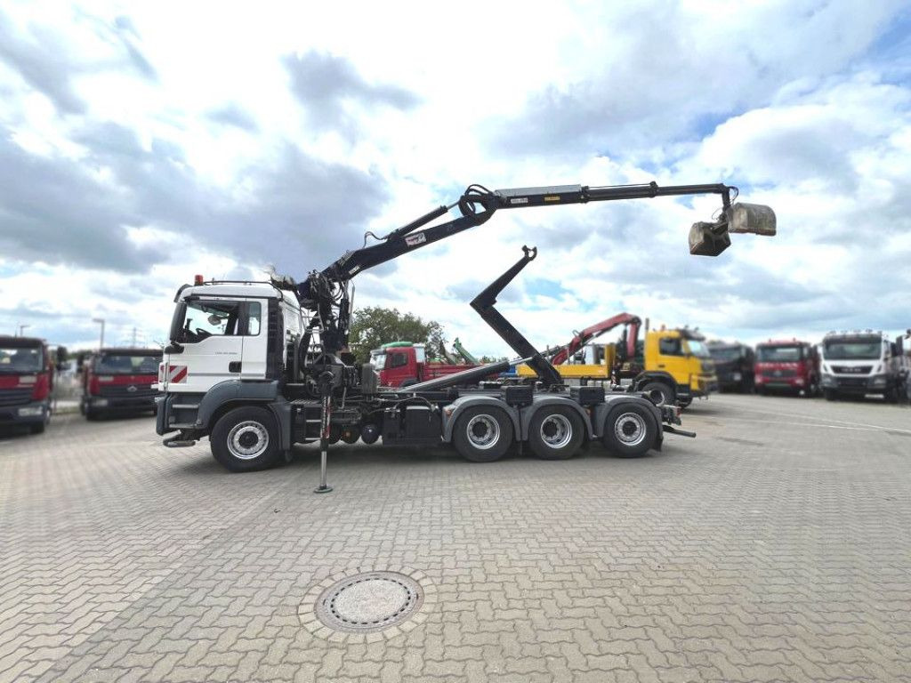 Kraanwagen MAN TG-S 35.480 8x4 BL Abrollkipper mit Kran Penz-15