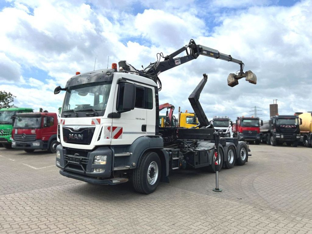 Kraanwagen MAN TG-S 35.480 8x4 BL Abrollkipper mit Kran Penz-15