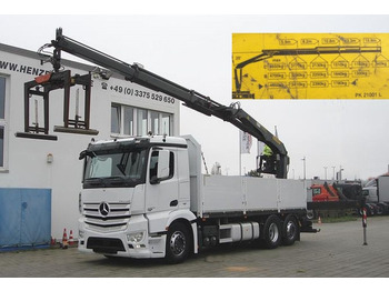 Kraanwagen  Mercedes-Benz Antos 2543 L/6x2 Pritsche Heckkran