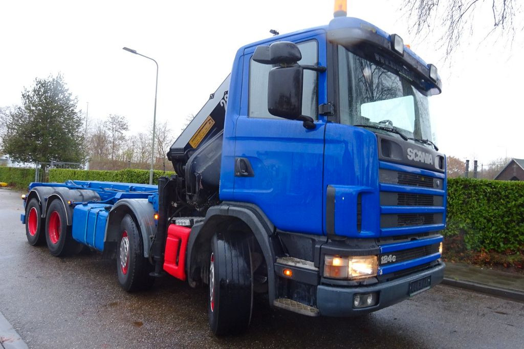 Kraanwagen Scania R 124G 420 8x2 Kran (2006)-Container- Kipper