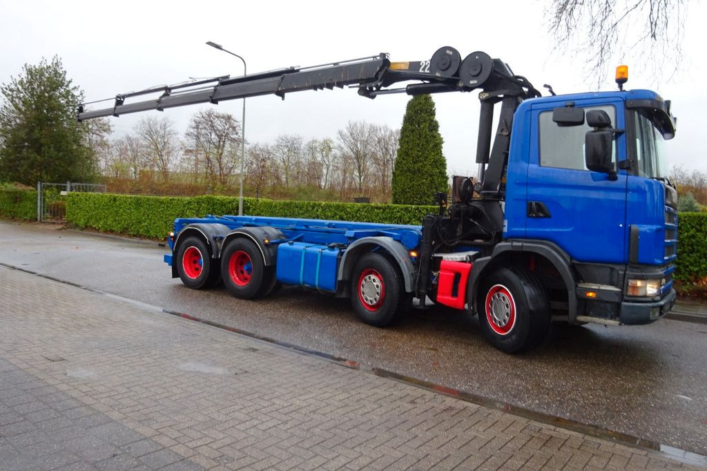 Kraanwagen Scania R 124G 420 8x2 Kran (2006)-Container- Kipper