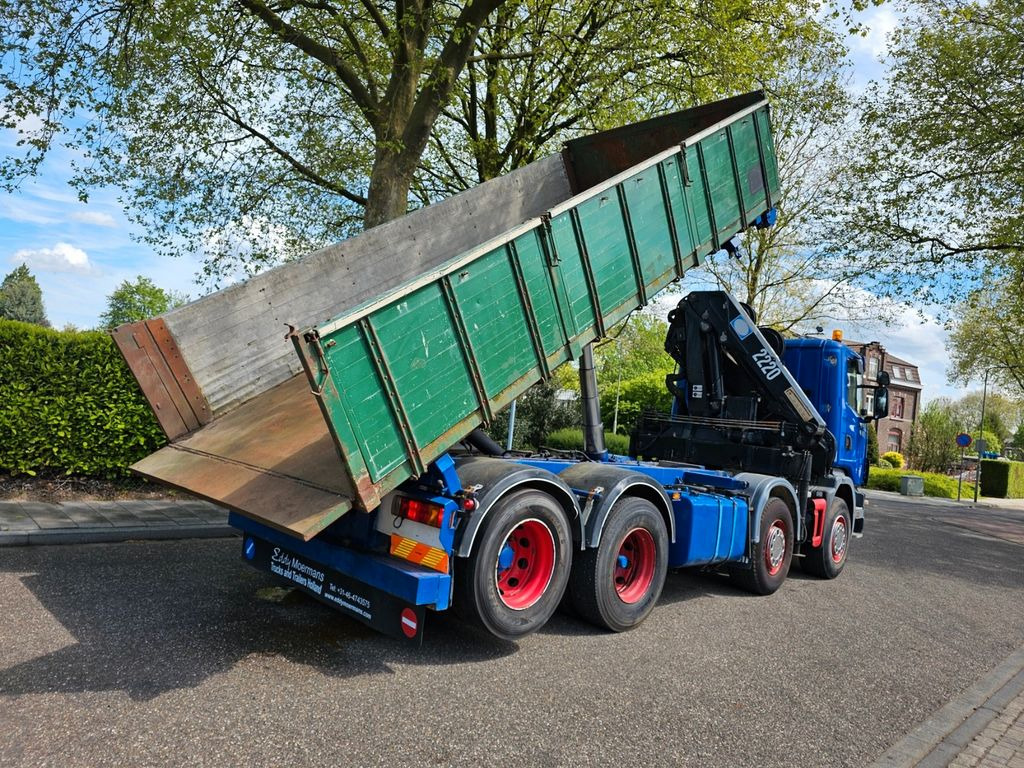 Kraanwagen Scania R 124G 420 8x2 Kran (2006)-Container- Kipper