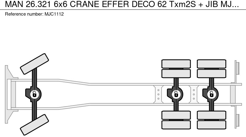 Kraanwagen MAN 26.321 6x6 CRANE EFFER DECO 62 Txm2S + JIB: afbeelding 13