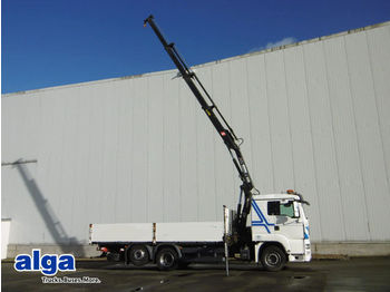 Vrachtwagen met open laadbak MAN 26.440 LL TGA, Hiab Kran, Funk, 6400mm lang, AHK: afbeelding 1