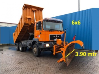 Kipper vrachtwagen MAN 33 403 6x6, Snow slider installation, Steel suspension, Euro 2, Manual: afbeelding 1