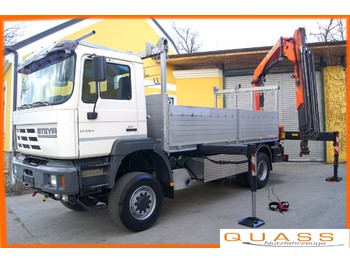 Vrachtwagen met open laadbak MAN FE 410 A 4x4 / EURO 3 / Palfinger PK 16502 / Montage: afbeelding 1