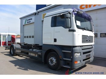 Containertransporter/ Wissellaadbak vrachtwagen MAN TGA 18.350  BDF 1.Hand 5 Sitzer Klima Schalter: afbeelding 1