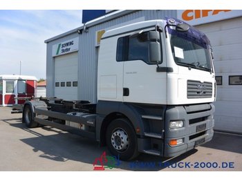 Containertransporter/ Wissellaadbak vrachtwagen MAN TGA 18.350 LL BDF 1.Hand 5 Sitzer Klima Schalter: afbeelding 1