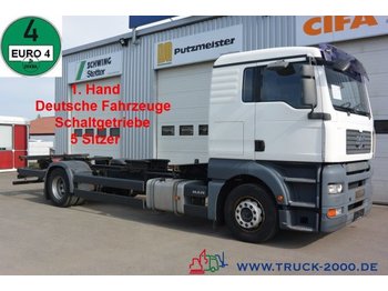 Containertransporter/ Wissellaadbak vrachtwagen MAN TGA 18.360 LL BDF 1.Hand 5 Sitzer Klima Schalter: afbeelding 1