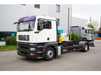 Containertransporter/ Wissellaadbak vrachtwagen MAN TGA 18.360 LL BDF 5-Sitze Umzug Fahrschule: afbeelding 1