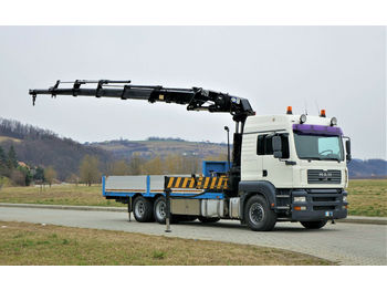 Vrachtwagen met open laadbak MAN TGA 28.350 Pritsche 6,30m+KraN/FUNK*Top Zustand!: afbeelding 1