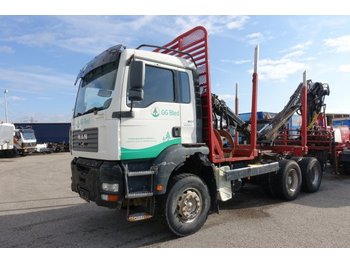 Vrachtwagen, Kraanwagen voor het vervoer van hout MAN TGA 33.430 6x4 Holztransporter, LIV L1186P Holzkran: afbeelding 1