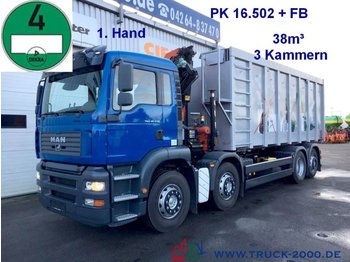 Kipper vrachtwagen MAN TGA 35.430  Wertstoff Glas Metall Recycling: afbeelding 1