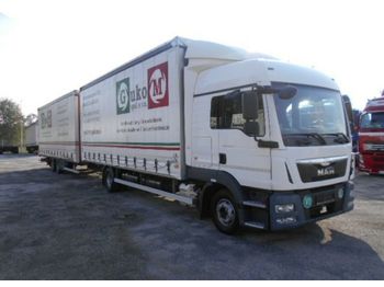 Schuifzeilen vrachtwagen MAN TGL 12.250 EURO6 + Anhanger tandem: afbeelding 1