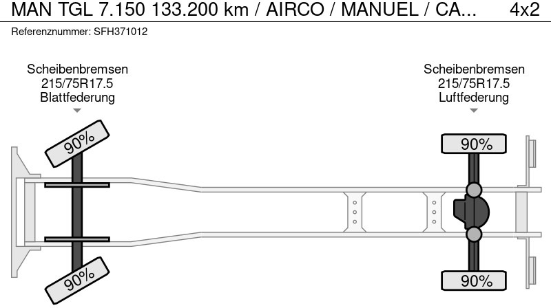 Bakwagen MAN TGL 7.150 133.200 km / AIRCO / MANUEL / CARGOLIFT BAR 1000kg: afbeelding 16