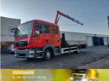 Vrachtwagen met open laadbak, Kraanwagen MAN TGL 8.220 Doka / Dubbel cabine kraan Palfinger PK3400: afbeelding 1