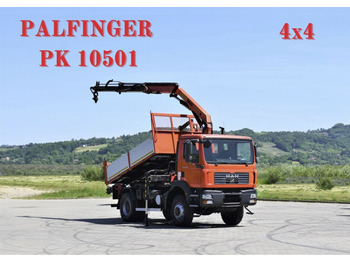 Kipper vrachtwagen, Kraanwagen MAN TGM 18.280 Kipper 3,90m* PK 10501 + FUNK *4x4: afbeelding 1