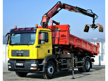 Kipper vrachtwagen MAN TGM 18.280 kipper 4,70m +CRANE/ FUNK!!: afbeelding 1