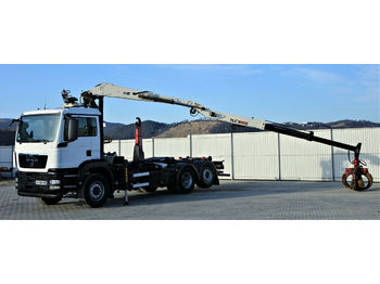 Haakarmsysteem vrachtwagen MAN  TGS 26.400 Abrollkipper 5,70m+Kran * 6x2: afbeelding 1