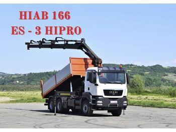 Kipper vrachtwagen, Kraanwagen MAN TGS 26.400 * HIAB 166 ES - 3 HIPRO/FUNK *6x4: afbeelding 1