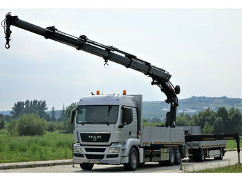 Vrachtwagen met open laadbak MAN TGS 26.480 Pritsche 6,60m+Kran+Anhänger: afbeelding 1