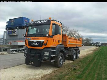 Kipper vrachtwagen MAN TGS 26.500 6x4 BB Meiller Bordmatik links, Winte: afbeelding 1