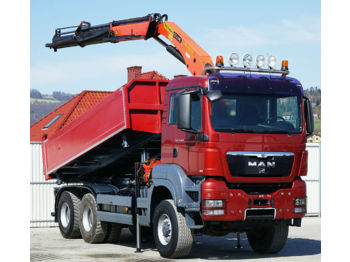 Kipper vrachtwagen MAN TGS 33.440 Kipper 4.90m + Kran 6x6 !!!: afbeelding 1