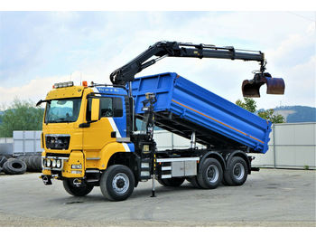 Kipper vrachtwagen MAN TGS 33.440 Kipper 5,10m+Bordmatic+ Kran *6x6!: afbeelding 1