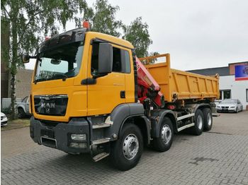 Kipper vrachtwagen, Kraanwagen MAN TGS 41.440 8x4 BB, Kipper/Kran HMF, Euro5 EEV: afbeelding 1