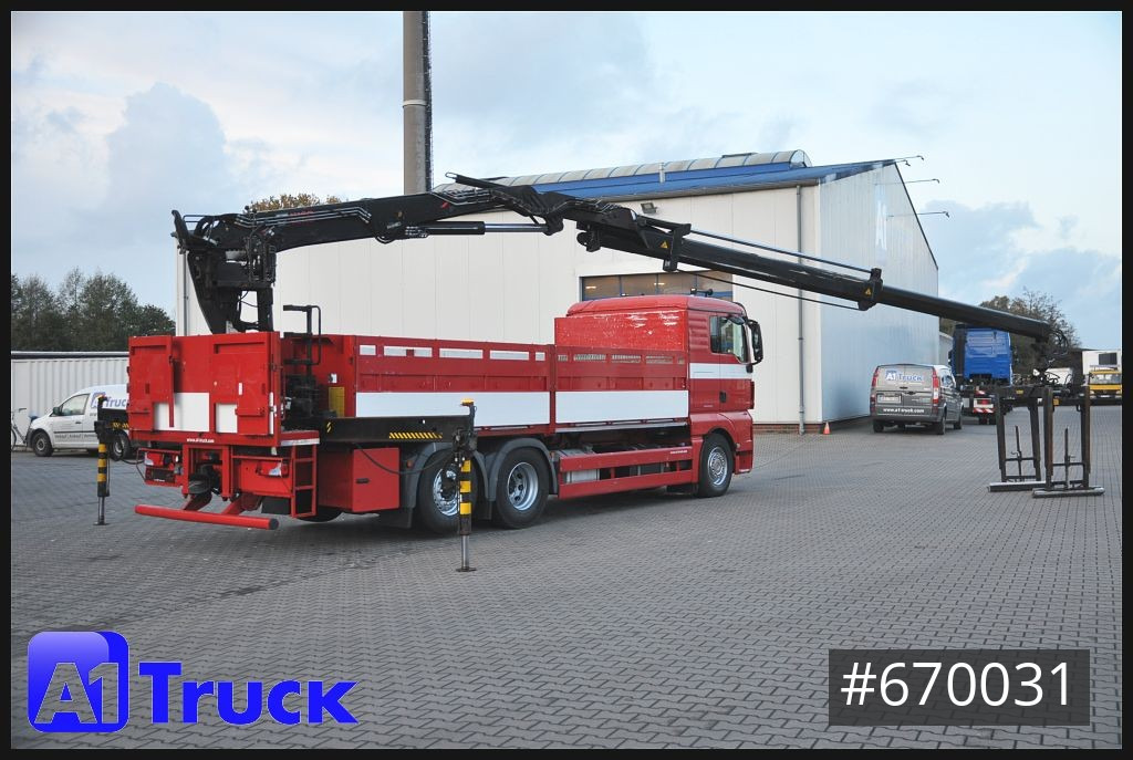 Vrachtwagen met open laadbak, Kraanwagen MAN TGX 26.400 XL Hiab 166K, Lift-Lenkachse: afbeelding 9