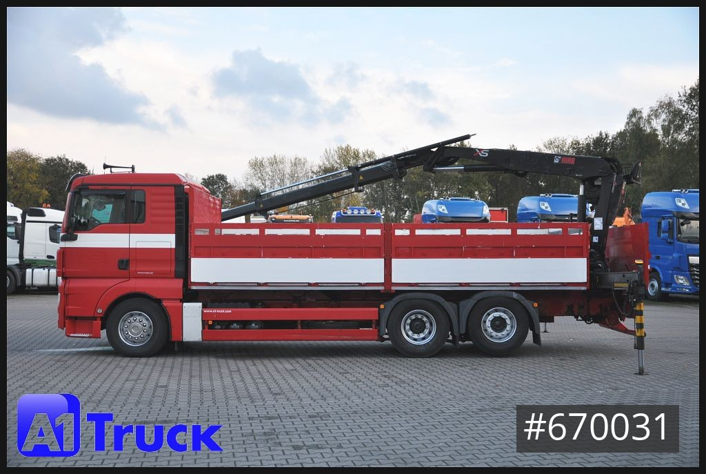 Vrachtwagen met open laadbak, Kraanwagen MAN TGX 26.400 XL Hiab 166K, Lift-Lenkachse: afbeelding 12