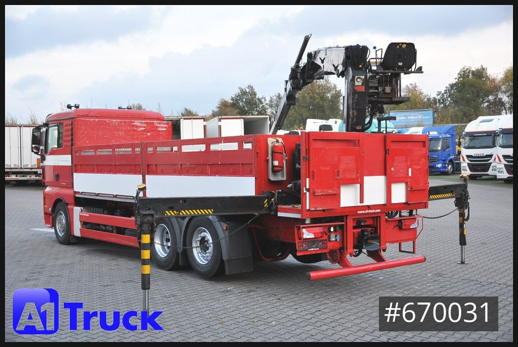 Vrachtwagen met open laadbak, Kraanwagen MAN TGX 26.400 XL Hiab 166K, Lift-Lenkachse: afbeelding 11