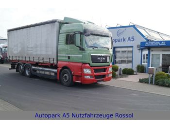 Containertransporter/ Wissellaadbak vrachtwagen MAN TGX 26.440 6x2 Tempomat Retarder  Klima EEV: afbeelding 1